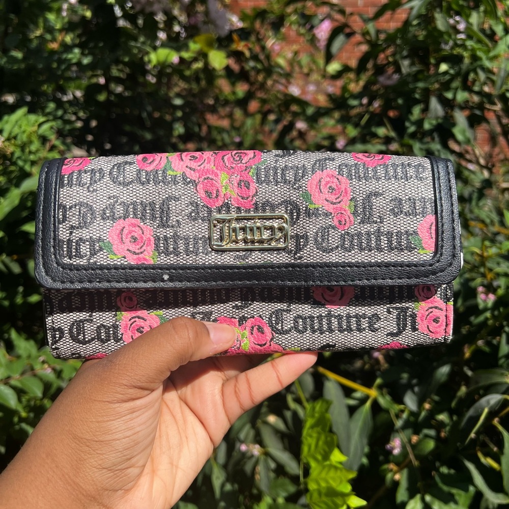 Pink Juicy couture wallet with flowers